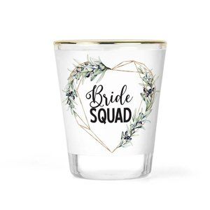 Bridal Shot Glass - Bride Shot Glass - Bridesmaid Shot Glasses - Qty. 4 Glasses